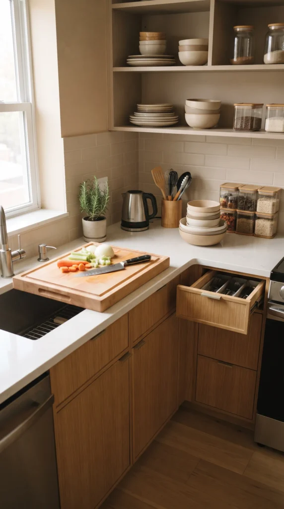 Compact_kitchen_with_wooden_board
