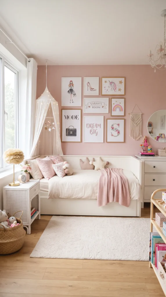 Pink_kids_bedroom_with_bed