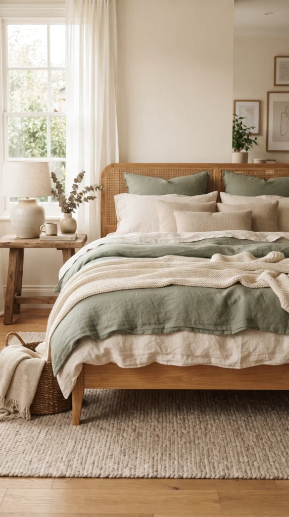 Sage_green_duvet_bed_frame_