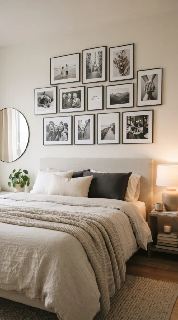 Bedroom_gallery_wall_with_photos_
