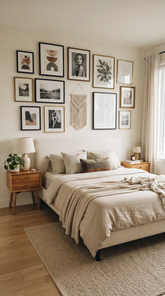 Bedroom_with_artistic_gallery_wall_