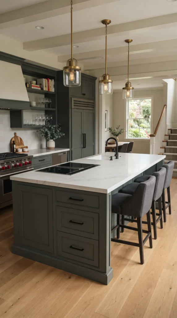 Kitchen_with_charcoal_green_island_