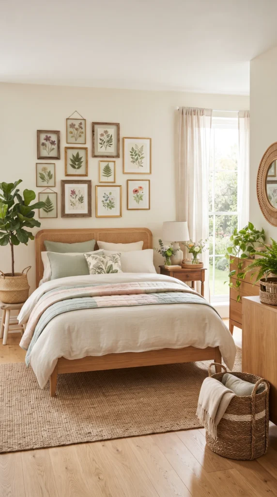 Spring_bedroom_with_botanical_wall_