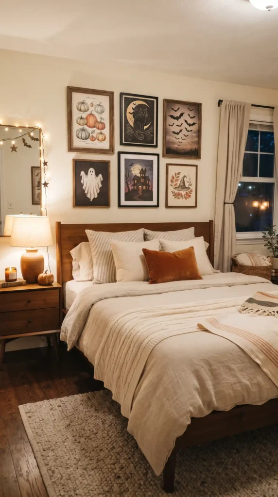Bedroom_with_Halloween_wall_art_