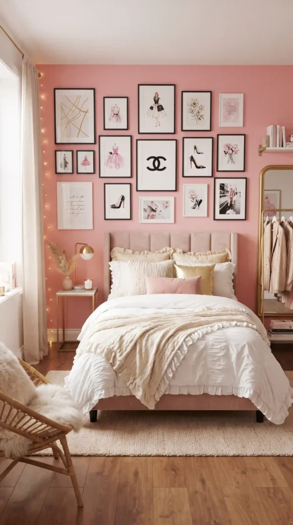 Decorate_pink_teen_bedroom_walls_