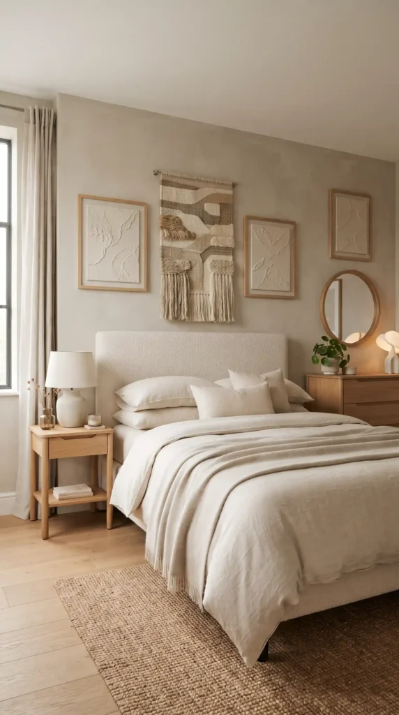 Finishing_textured_bedroom_wall_…_