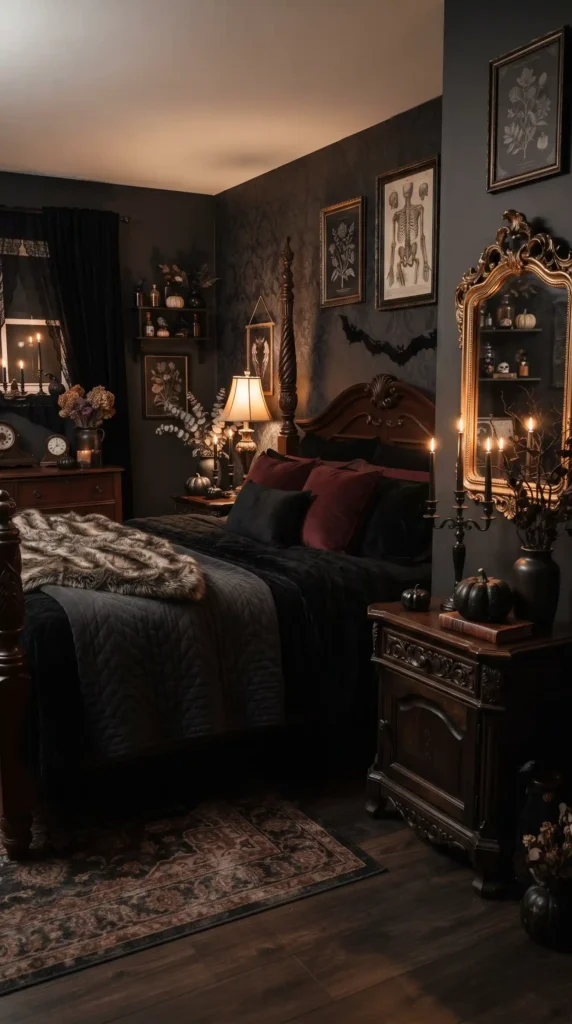 Gothic_Halloween_bedroom_interior_