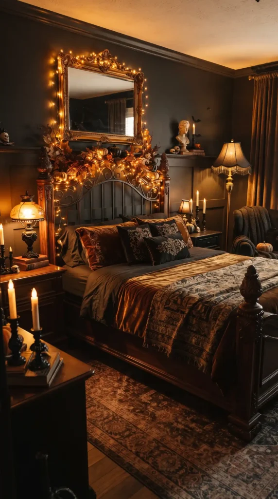 Gothic_bedroom_with_table_lamps_
