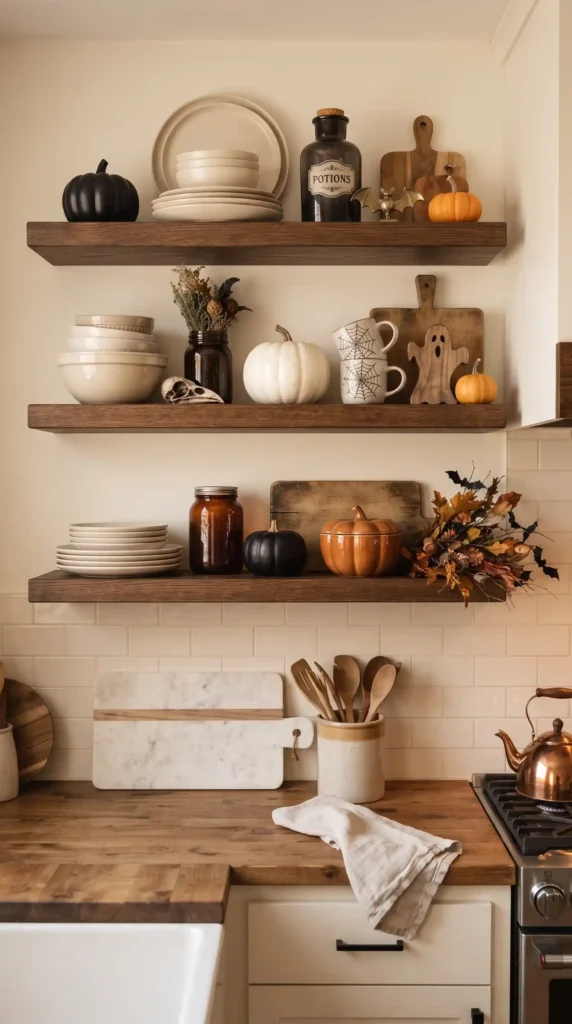 Halloween_kitchen_shelf_display