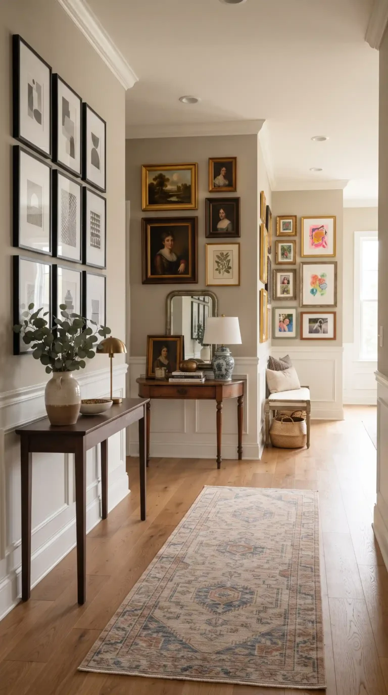 Matching_gallery_wall_to_hallway_