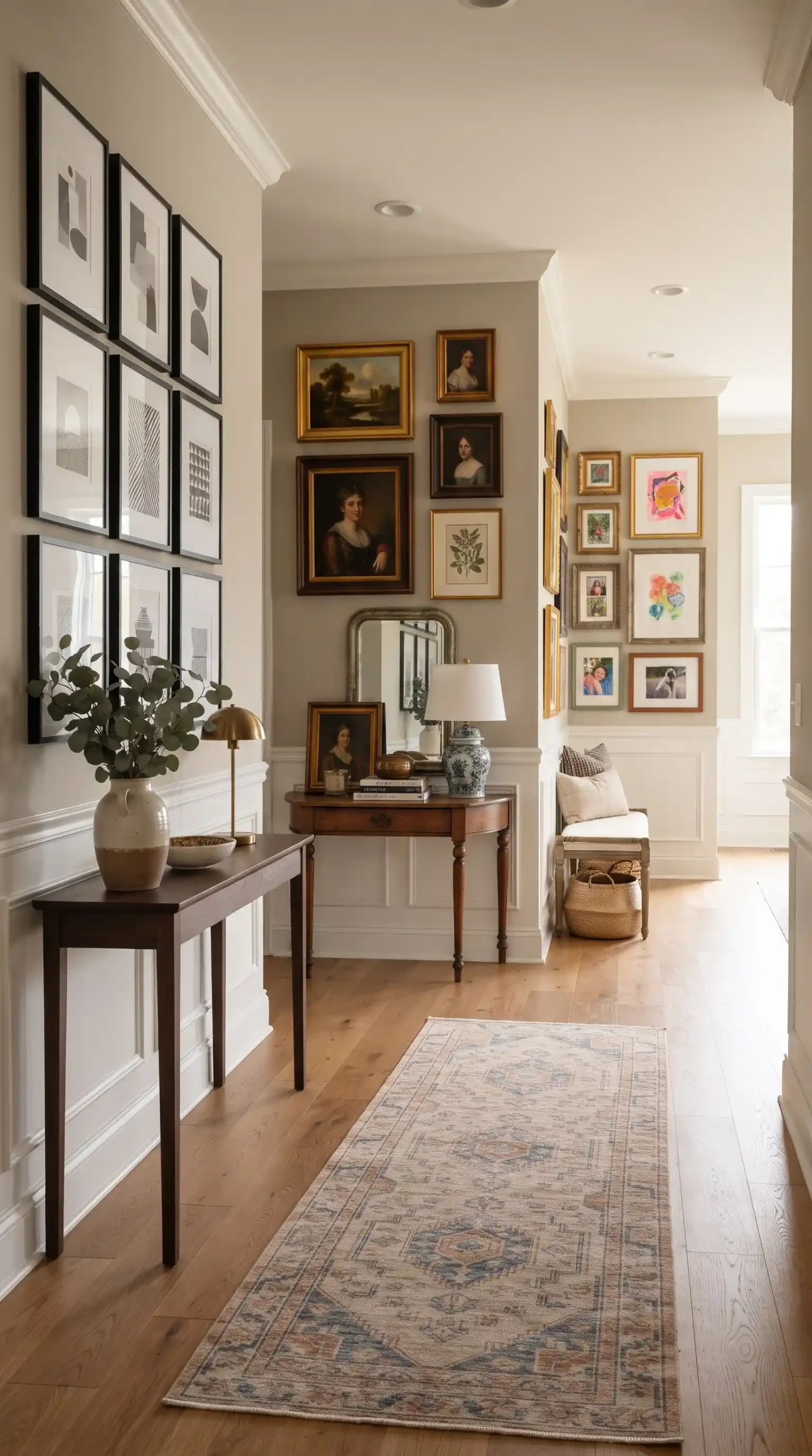 Matching_gallery_wall_to_hallway_