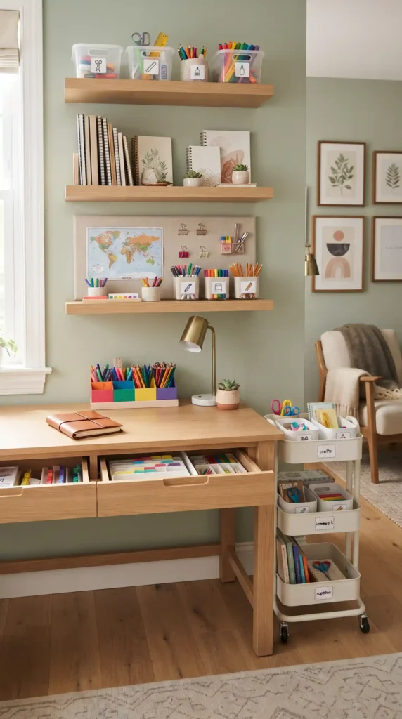 Organized_kids_homework_station_